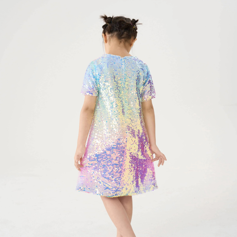 Girls Rainbow Sparkling Dress