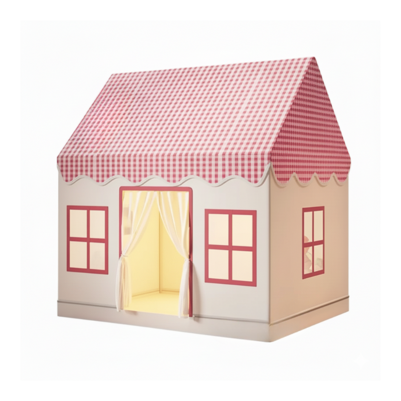 doll house tent Gingham Cottage Kids Playhouse Tent