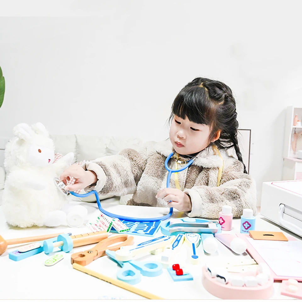 Wooden Doctor & Vet Playset