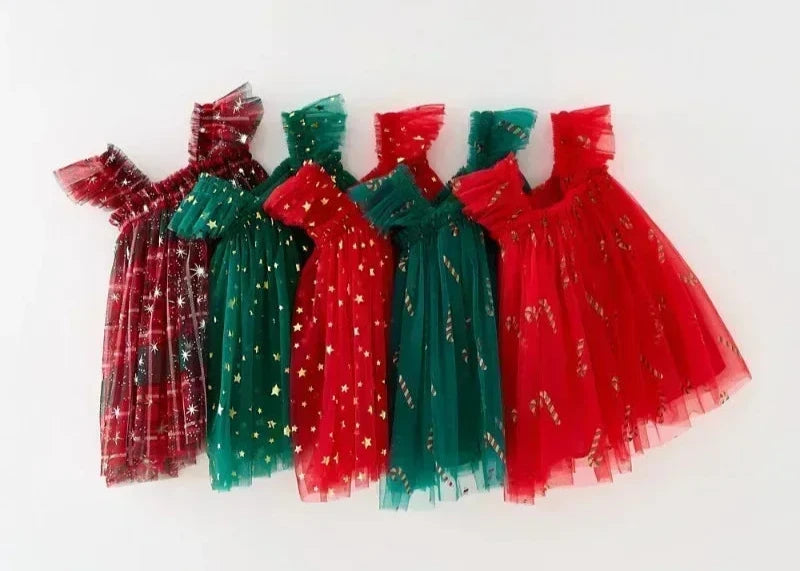 Girls Christmas Tulle Dresses