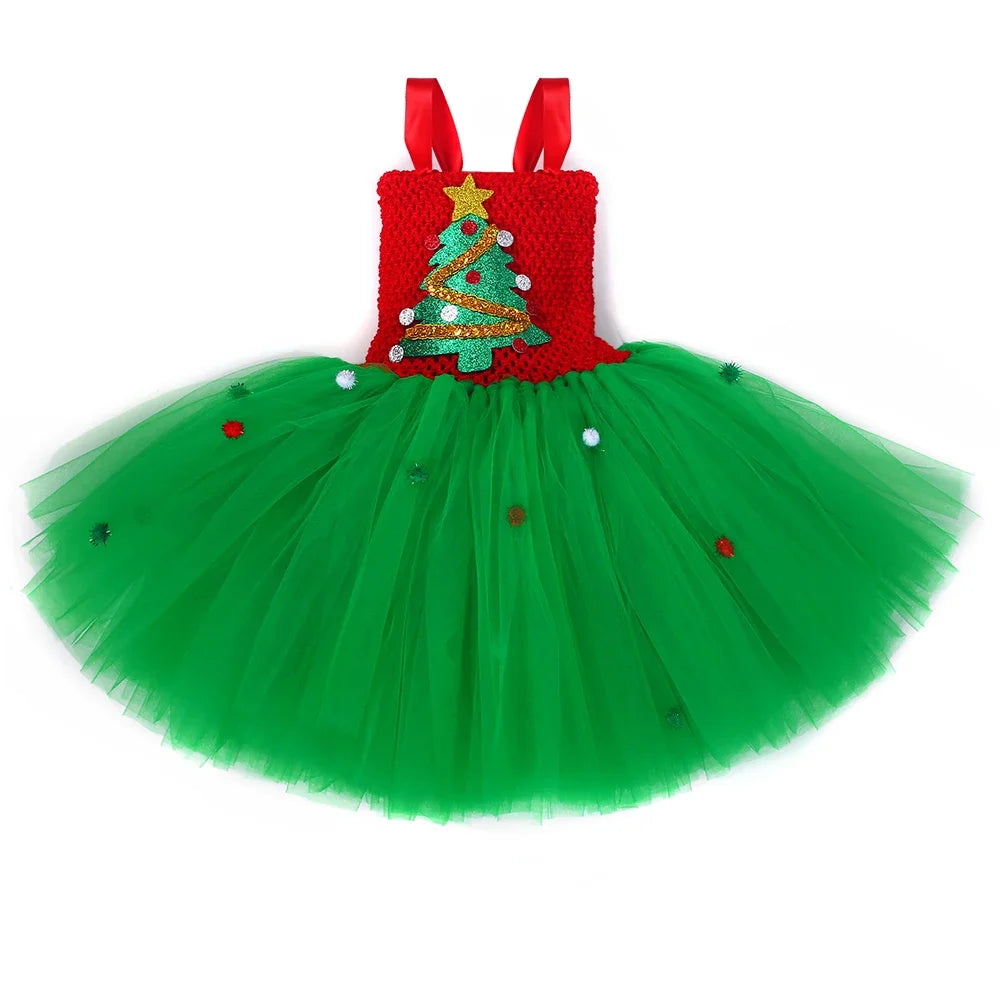 Girls LED Light Up Sparkling Christmas Dress