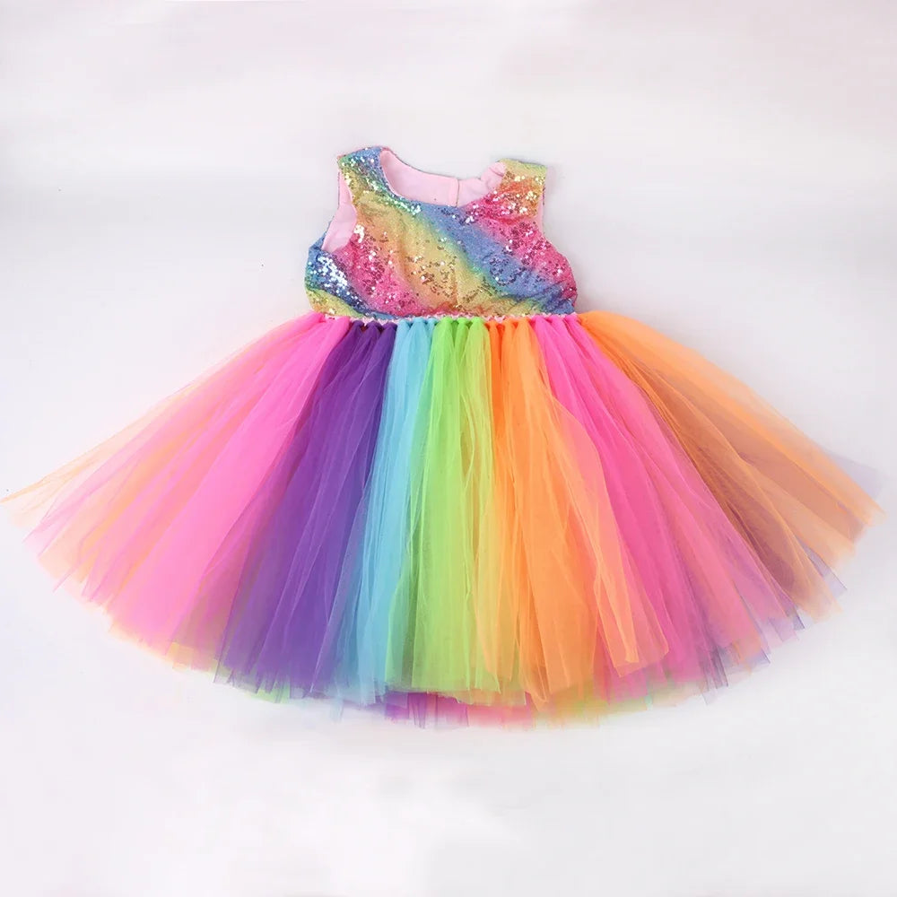 Rainbow Sparkling Princess Dress