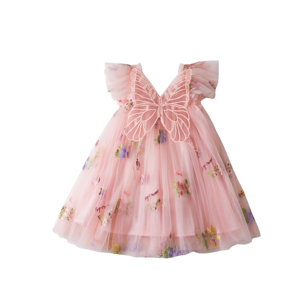 Blush Spring Butterfly Dress