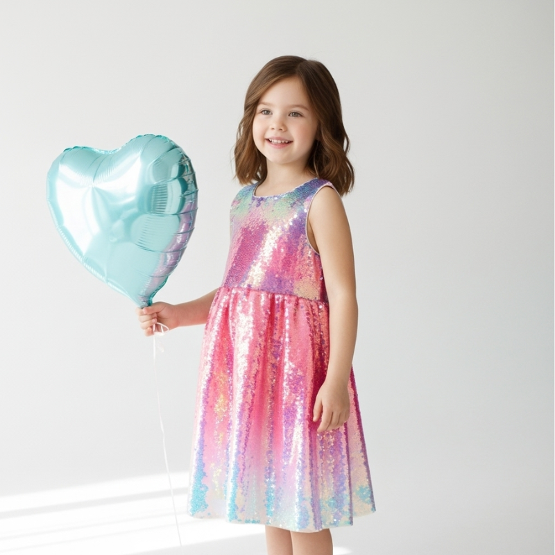 Shimmer Rainbow Ombre Dress