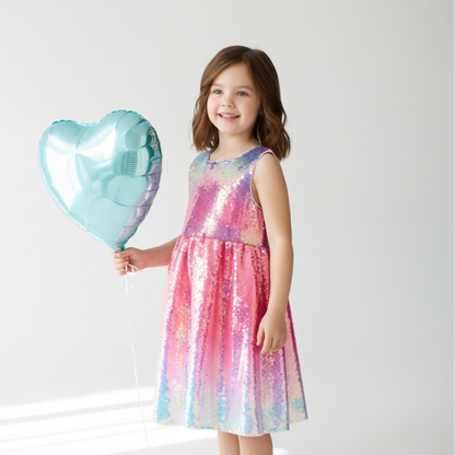 Shimmer Rainbow Ombre Dress