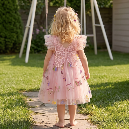 Blush Spring Butterfly Dress