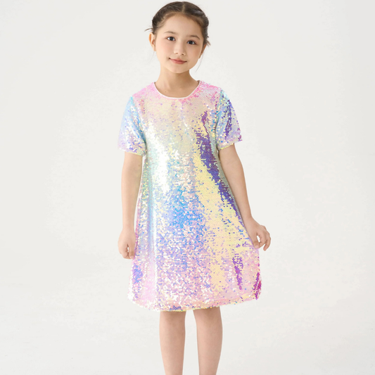 Girls Rainbow Sparkling Dress