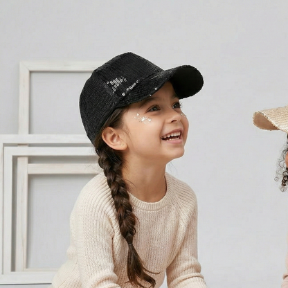 Little Diva Sparkle Cap | Sequin Kids Baseball Hat