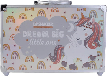 Beauty Train Case, Girls All-In-One Makeup Giftset Including 22 Lip Glosses, 9 Easy-To-Apply Creamy Eyeshadow, 2 Nail Polish, 4 Shimmer Powders and Hair Clips for Your Kids' Creative Look