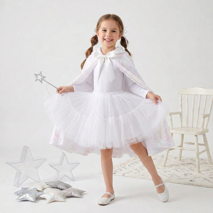 Starlight Sequin Kids Princess Cape