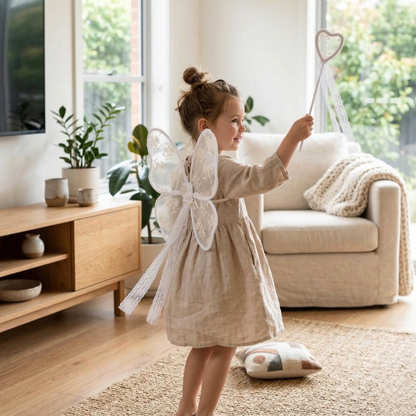 Ivory Garden Fairy Wings & Wand Set for Girls