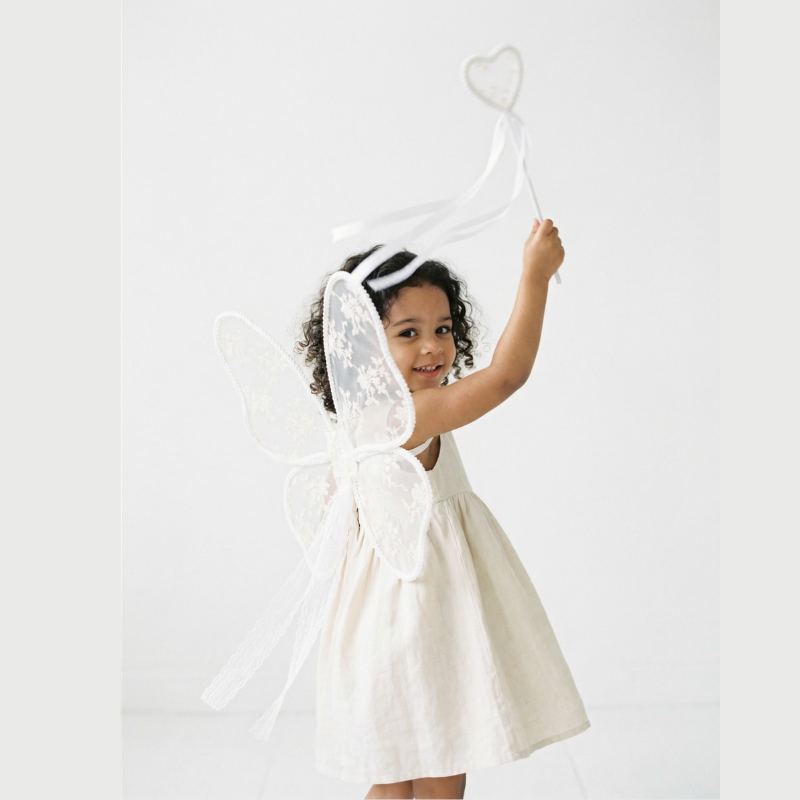 Ivory Garden Fairy Wings & Wand Set for Girls
