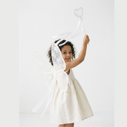Ivory Garden Fairy Wings & Wand Set for Girls