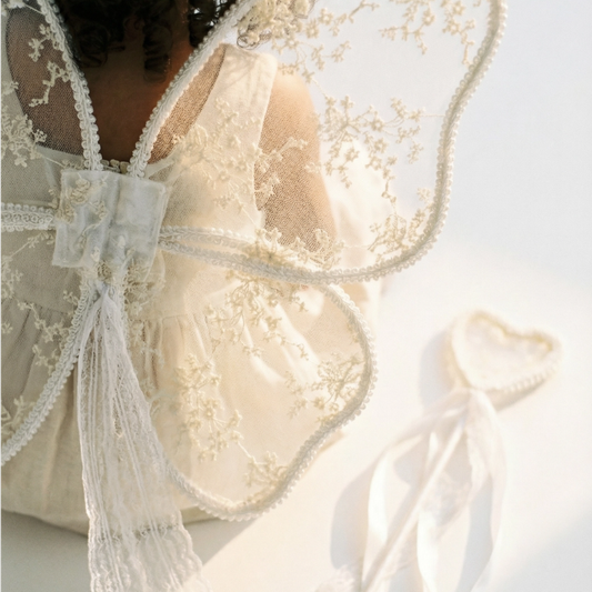 Ivory Garden Fairy Wings & Wand Set for Girls