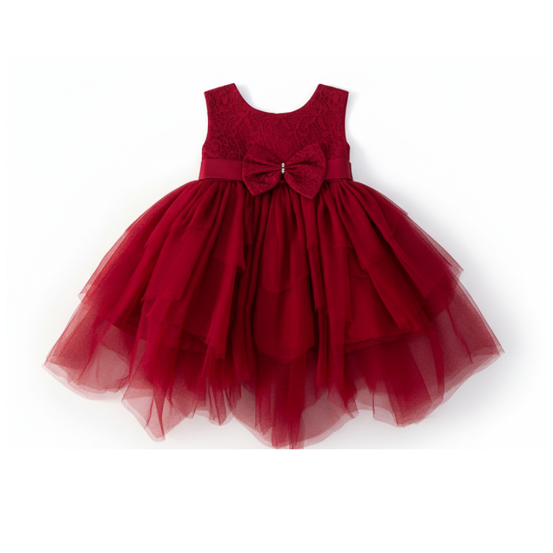 red holiday bow dress Clothing: Mini Dresses: 'Salome' Holly Red Satin Mini Bow Dress