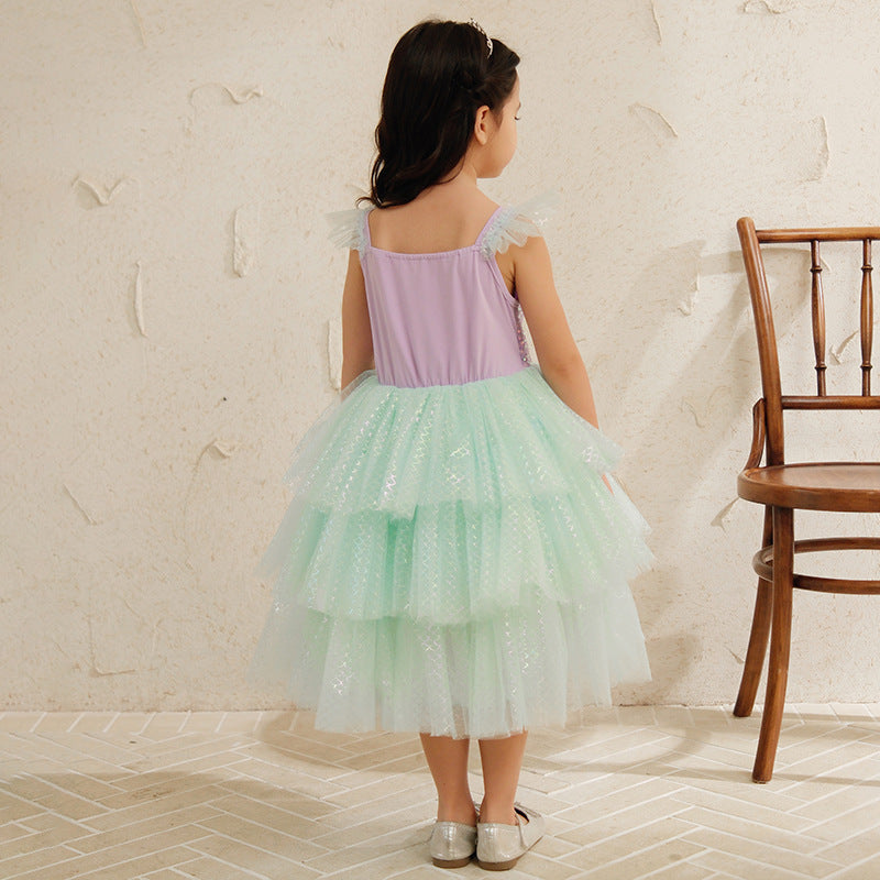 Ocean Sparkle Mermaid Princess Dress | Little Miss Diva