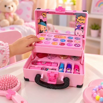 Pinky Noir Chest | Kids Washable Makeup Kit