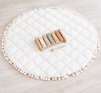 Children’s Pompom Quilted Play Mat