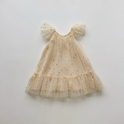 Star Print Ruffle Dress