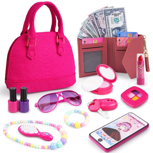 Mini me Hot Pink Pretend Play Handbag Set – Little Miss Diva