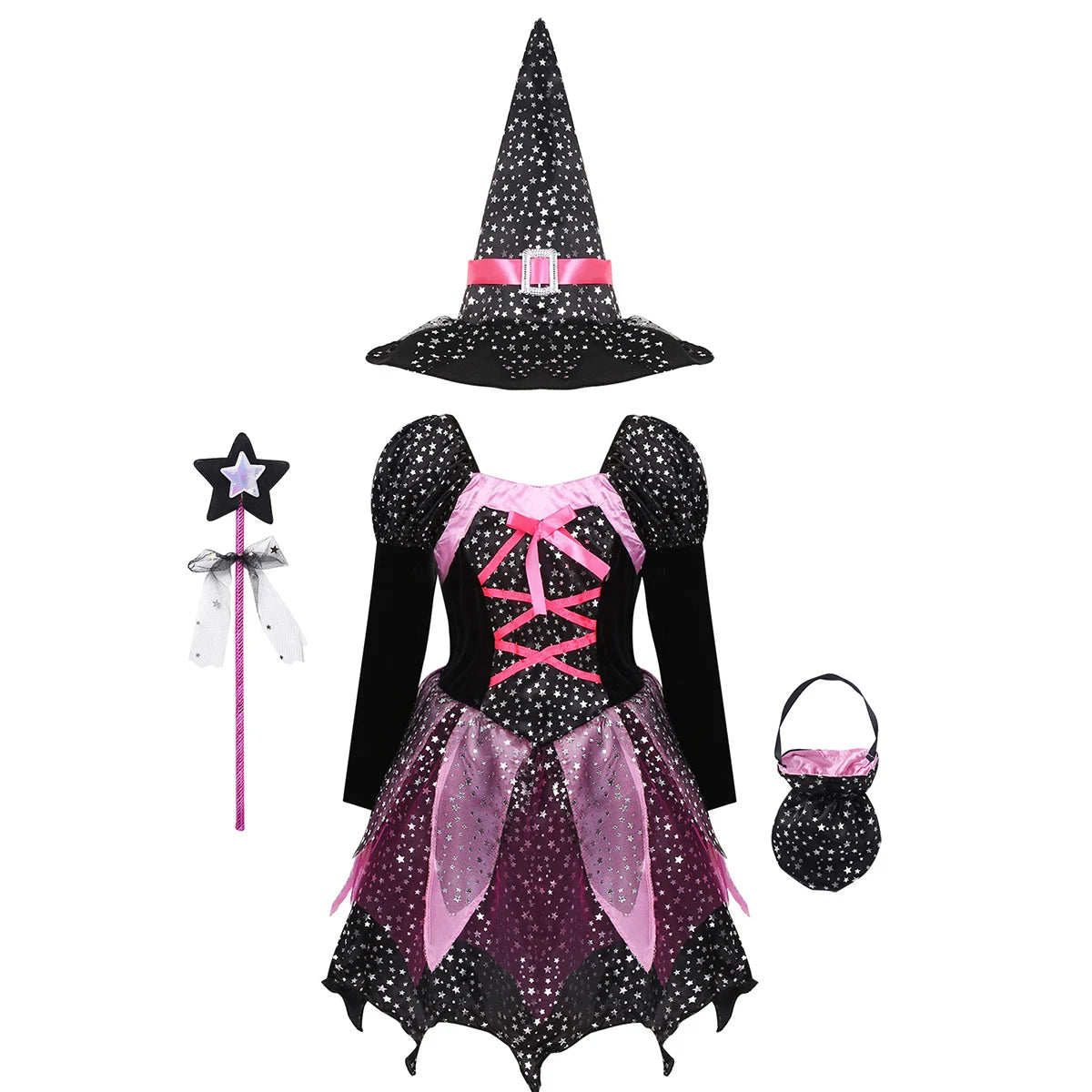 Girls Witch Costume Set