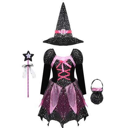 Girls Witch Costume Set