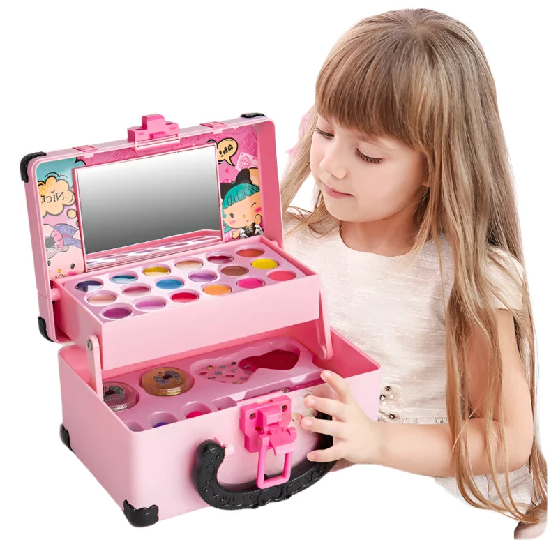 Pinky Noir Chest | Kids Washable Makeup Kit