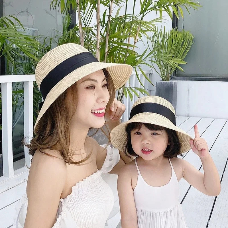 Mum & Mini Matching Straw Hat Set