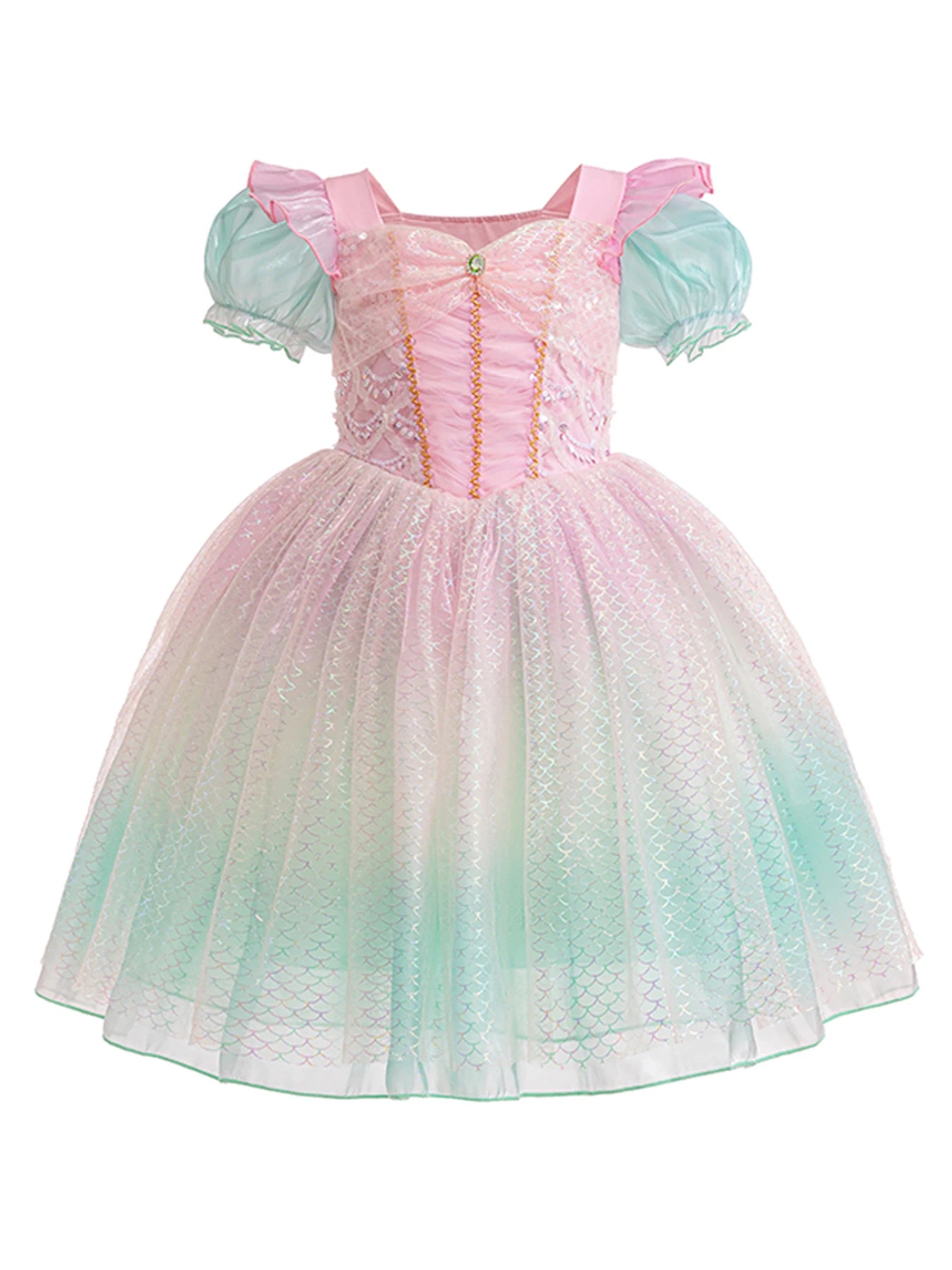 rainbow dress pastel Girls Princess synthetic fiber Cooyah Women's Rasta Mesh jun2 Color:Yellow Posey
