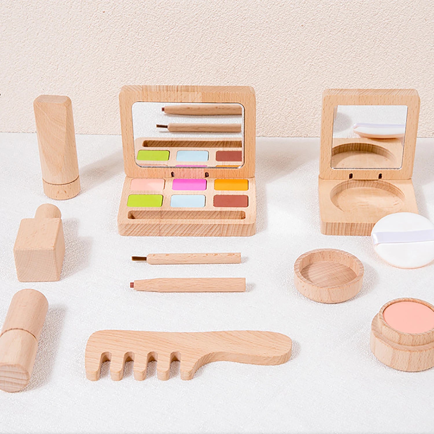 Wooden Pretend Makeup Set