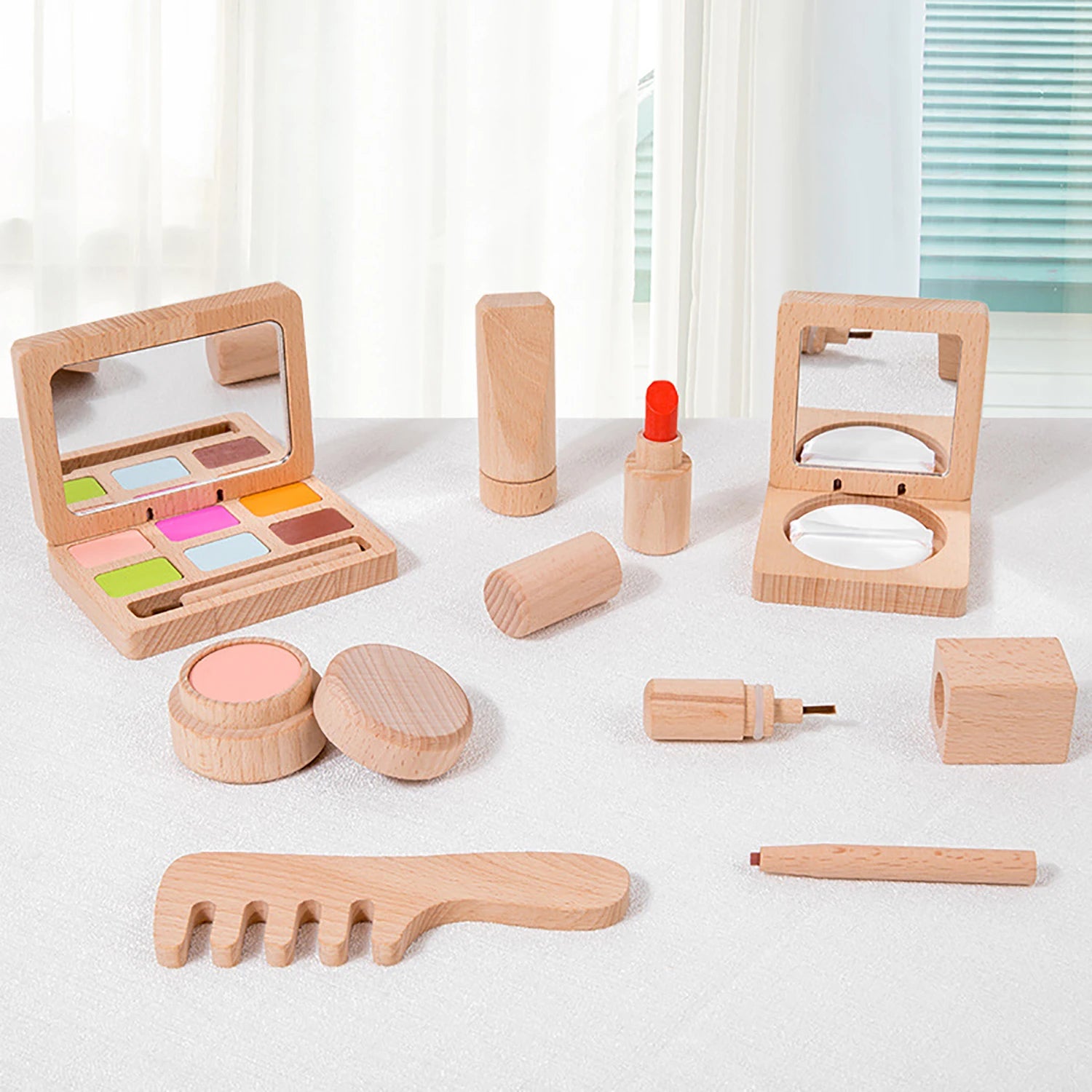 Wooden Pretend Makeup Set