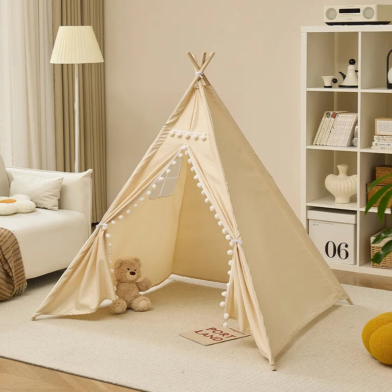 teepee tents to buy Kids Beige Boho Teepee Beige 1.3M