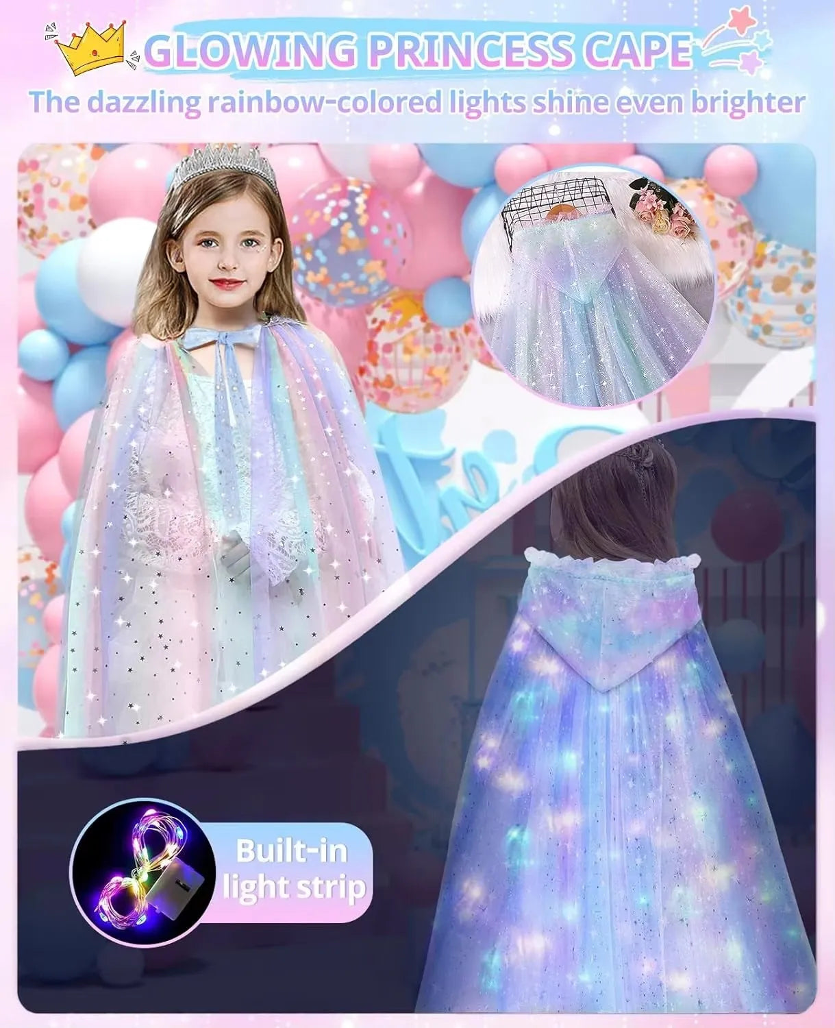 Light-Up Princess Cape