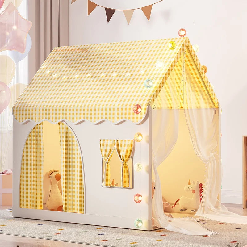 The Open Gingham Cottage Playhouse