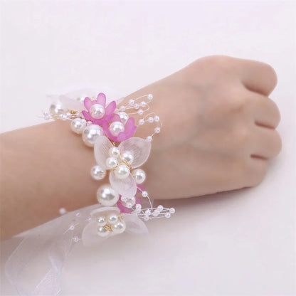 Pearl Flower Headband and Wrist Bracelet