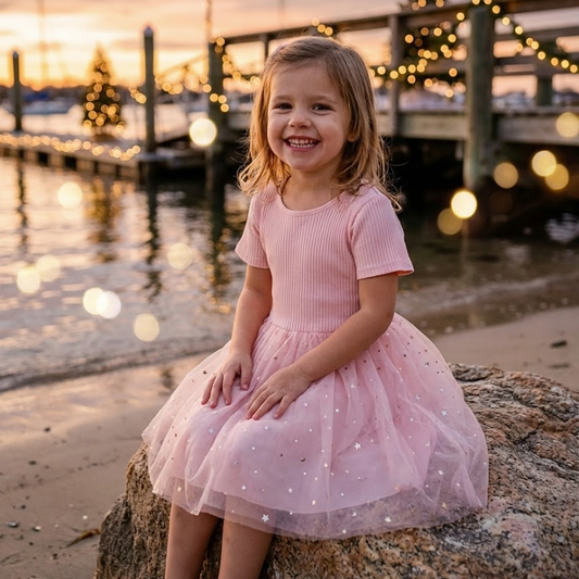 Twirl Tulle Cotton Dress