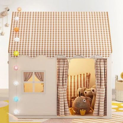 The Open Gingham Cottage Playhouse