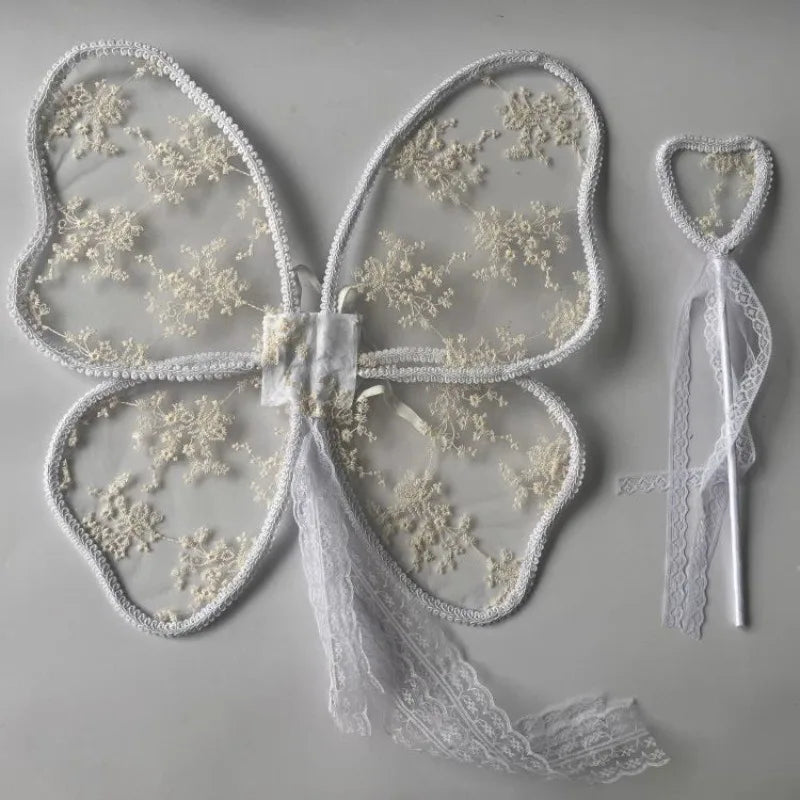 Ivory Garden Fairy Wings & Wand Set for Girls