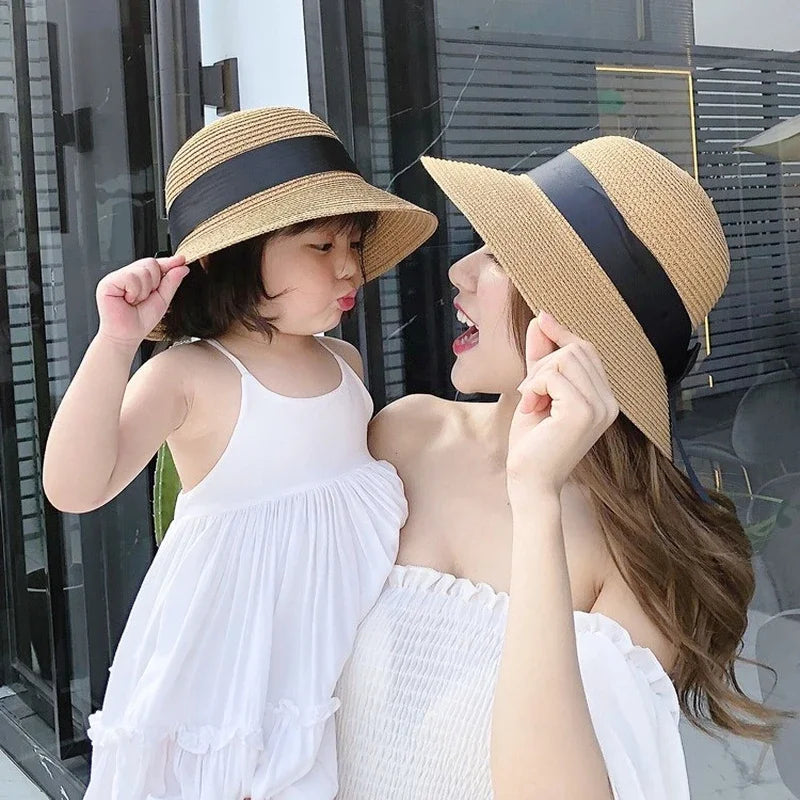 Mum & Mini Matching Straw Hat Set