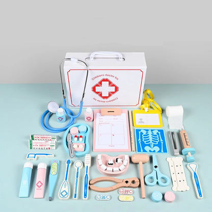 Wooden Doctor & Vet Playset