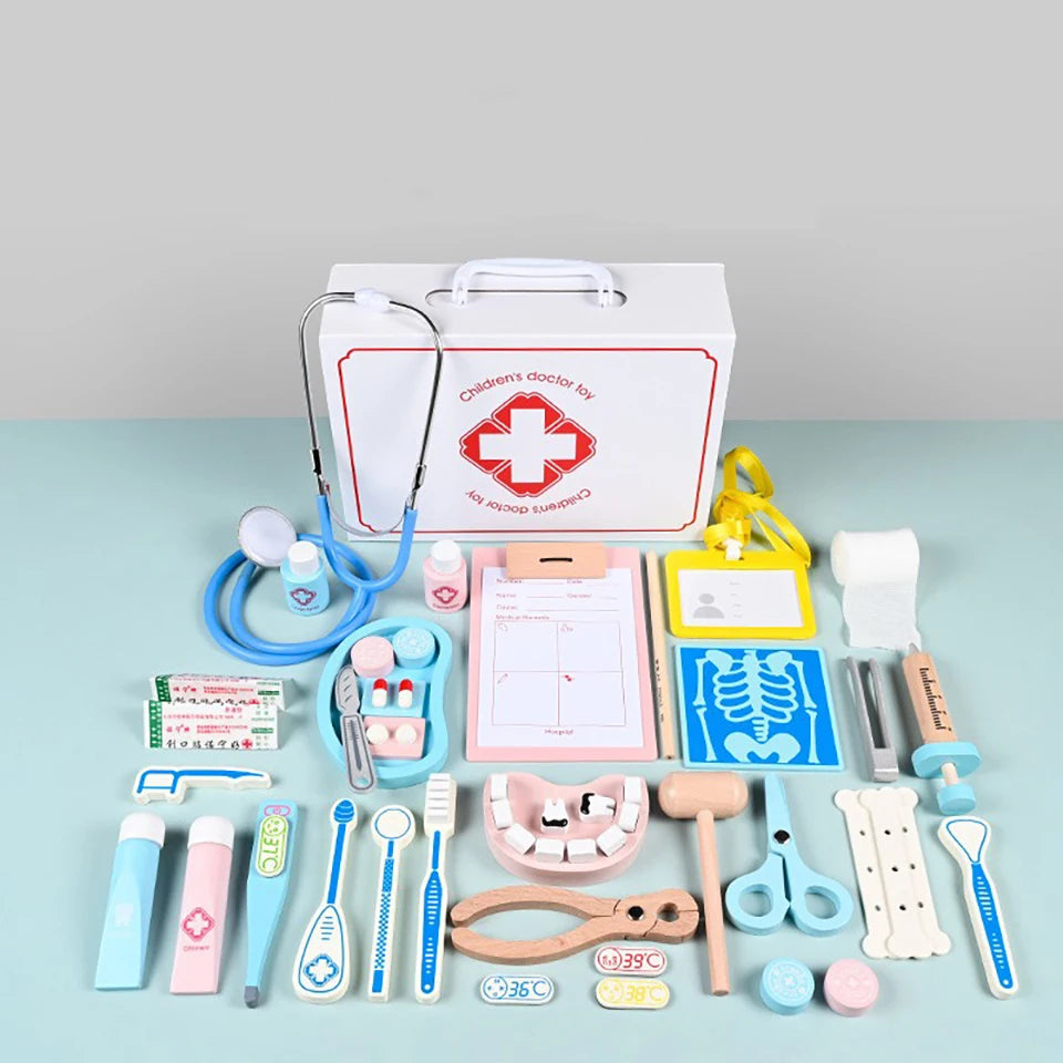 Wooden Doctor & Vet Playset