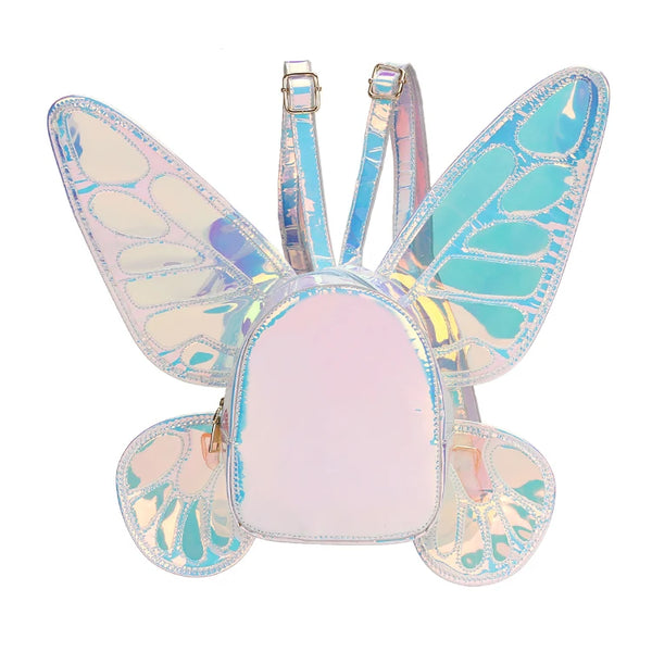 PixieWings Holo Mini Backpack Holographic Flower Fairy Wing Backpack With Detachable Wings  main image 2