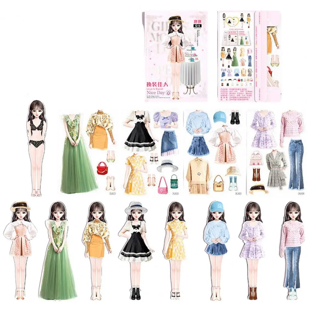 Fashionista's Magic Dolls Wardrobe Magnetic Dress-Up Set B Fashionista's Magic Dolls Wardrobe Magnetic Dress-Up Set B