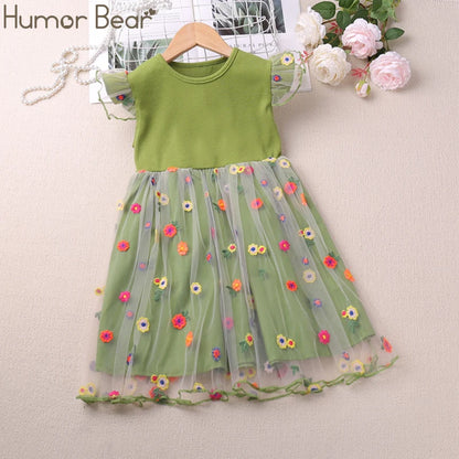 Floral Flutter Mesh Dress