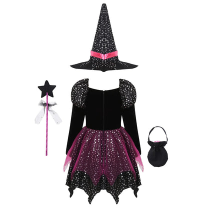 Girls Witch Costume Set