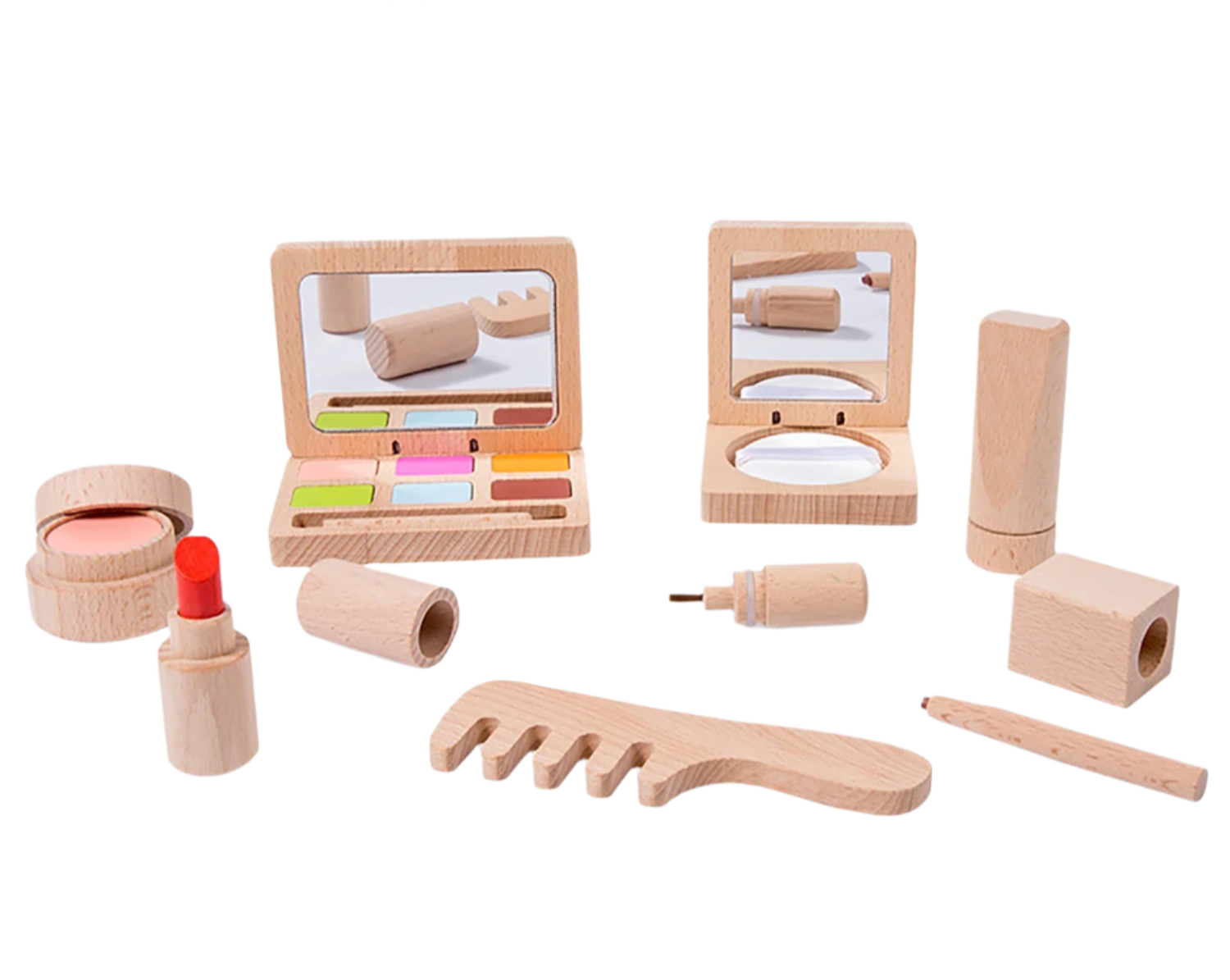 Wooden Pretend Makeup Set