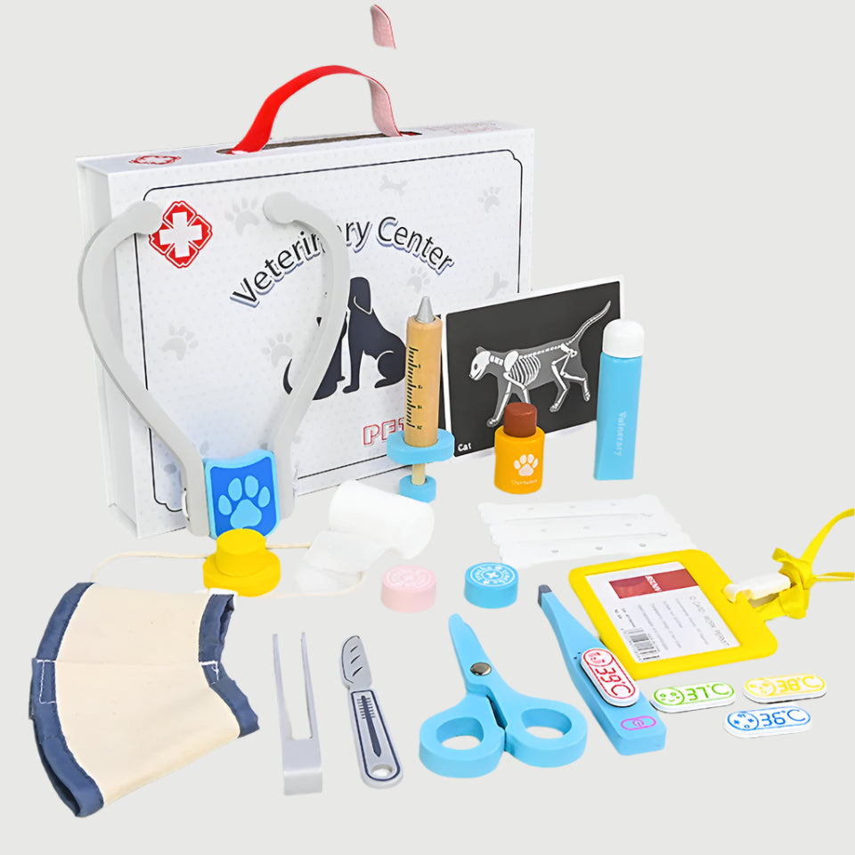 Wooden Doctor & Vet Playset