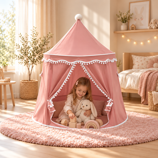 Bali Sunset Foldable Kids Play Tent | Pink & Purple