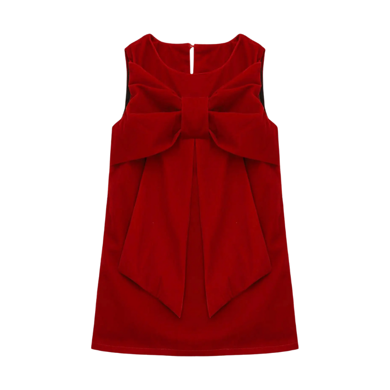 Clara Velvet Bow Dress