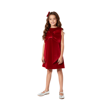 Clara Velvet Bow Dress